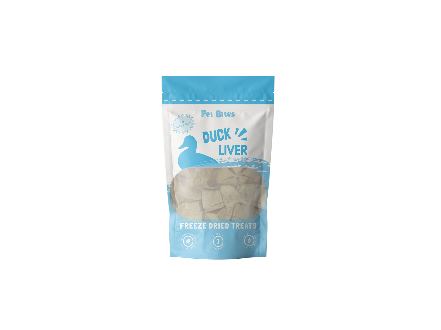 Pet Bites 100% Freeze Dried Treats Duck Liver 80g