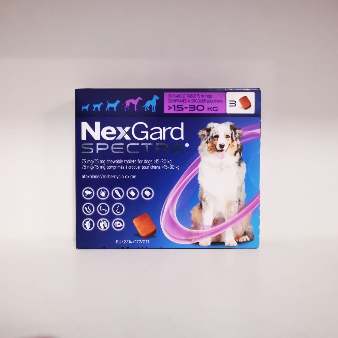 NexGard SPECTRA® Large Dog, 15-30kg (Purple Box, 3's)