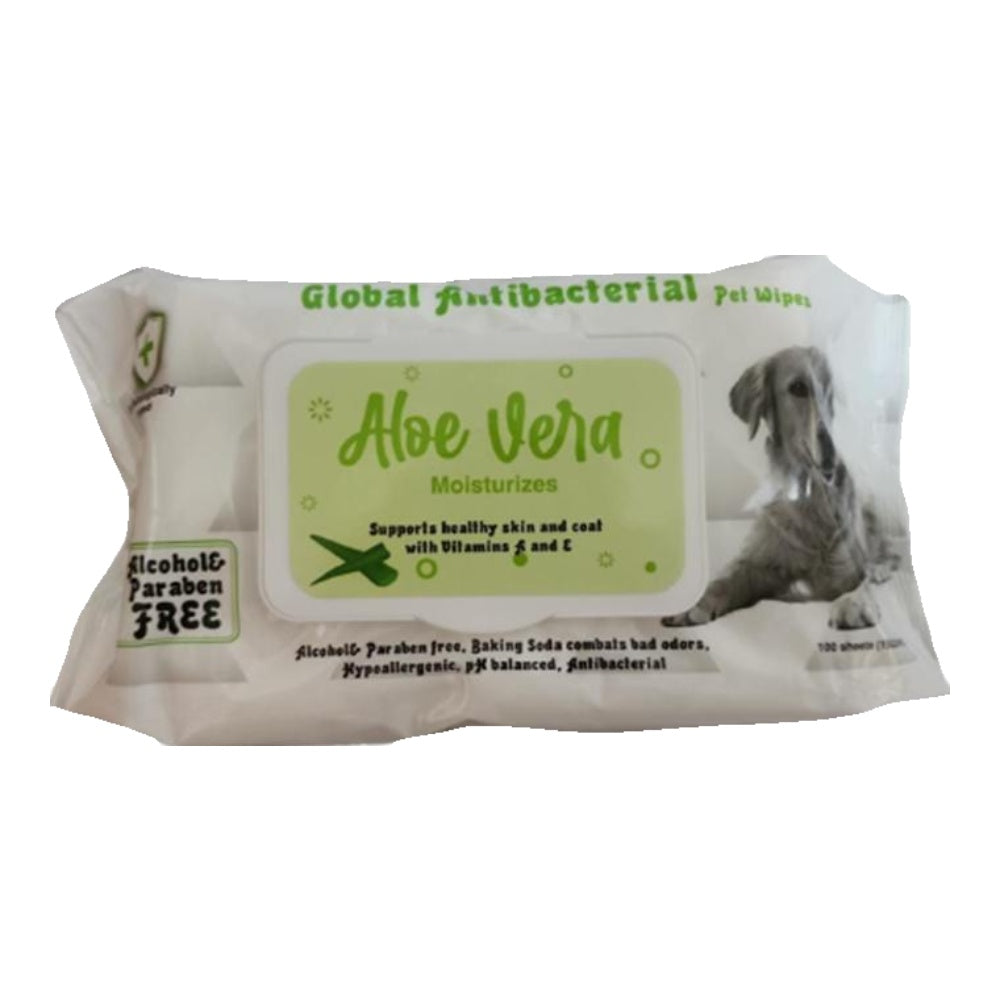 Pet Holistic Aloe Vera Pet Wipes for Dogs Cats 80pcs Pawsncare