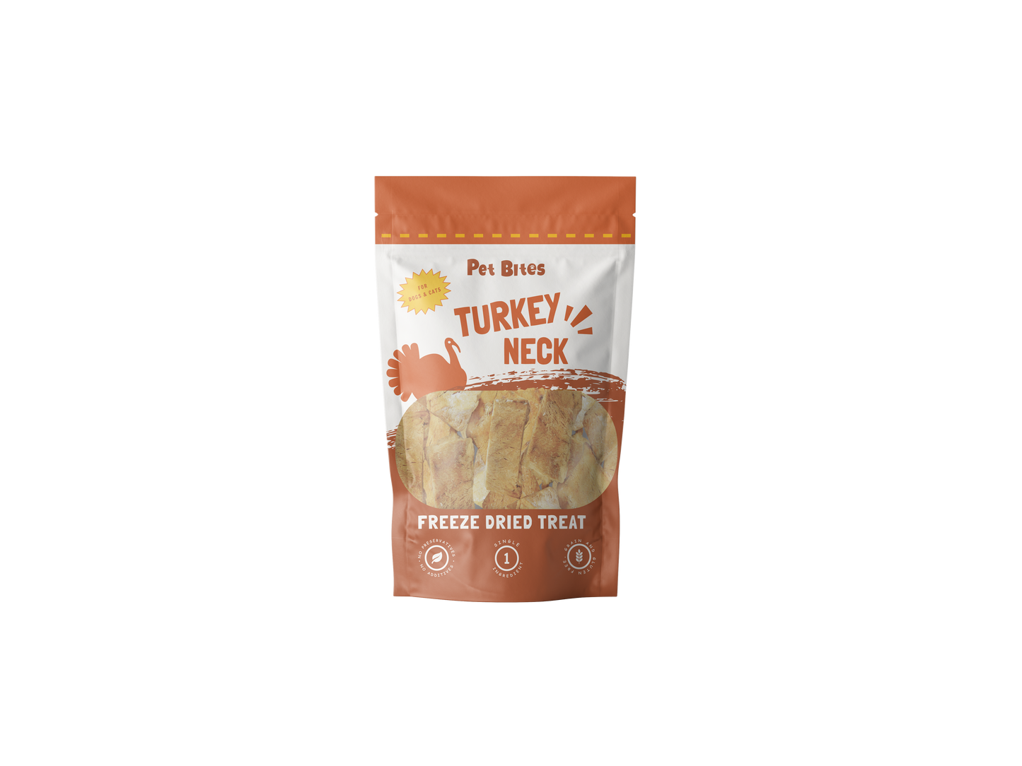 Pet Bites Turkey Neck Freeze Dried Treat 50g