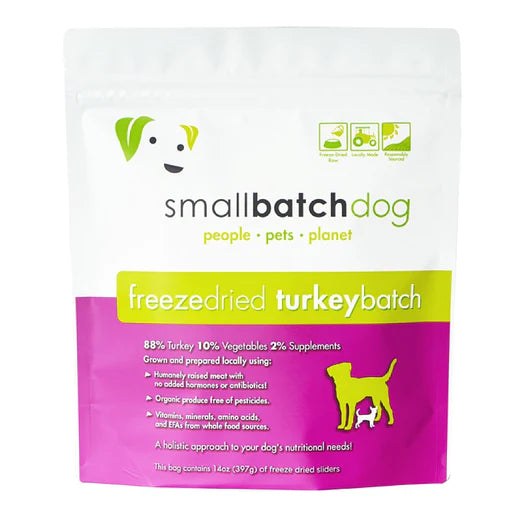 Smallbatch Turkey Batch Sliders Freeze Dried Dog Food 14oz