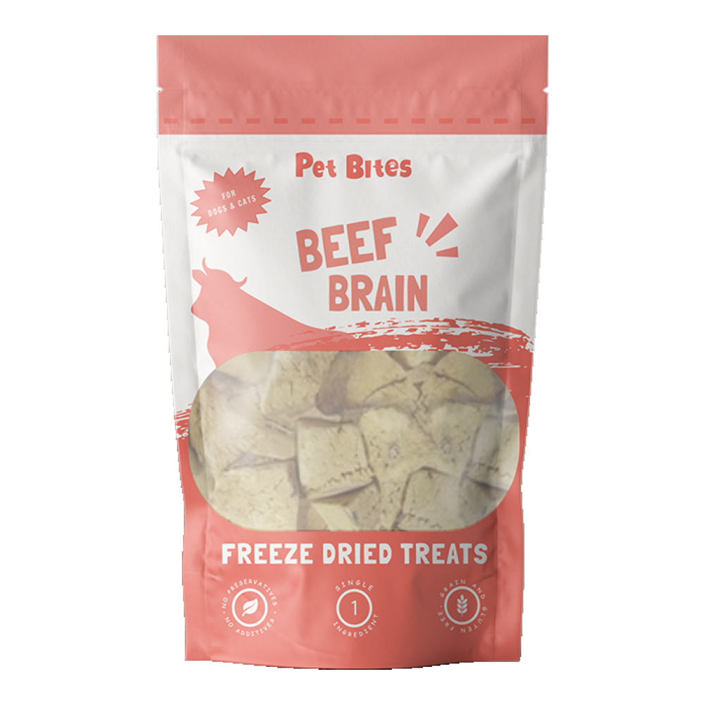 Pet Bites 100% Freeze Dried Beef Brain 50g