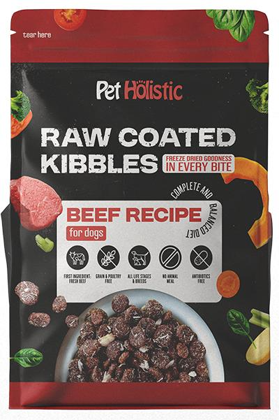 Pet Holistic RAW Coated Beef Kibbles 4.5lb (1.8kg)