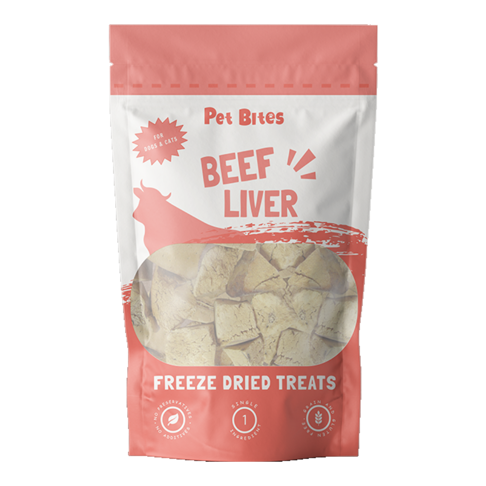 Pet Bites 100% Freeze Dried Beef Liver 50g