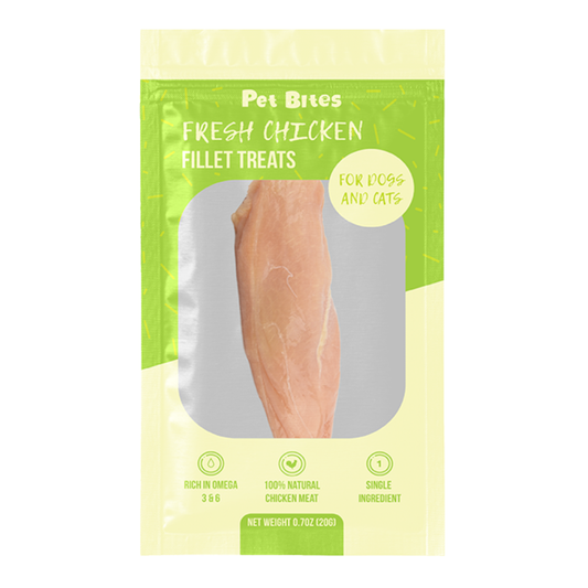 Pet Bites Fresh Chicken Fillet Treats for Cats & Dogs 20g