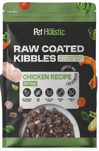 Pet Holistic RAW Coated Chicken Kibbles 4.5lb (1.8kg)
