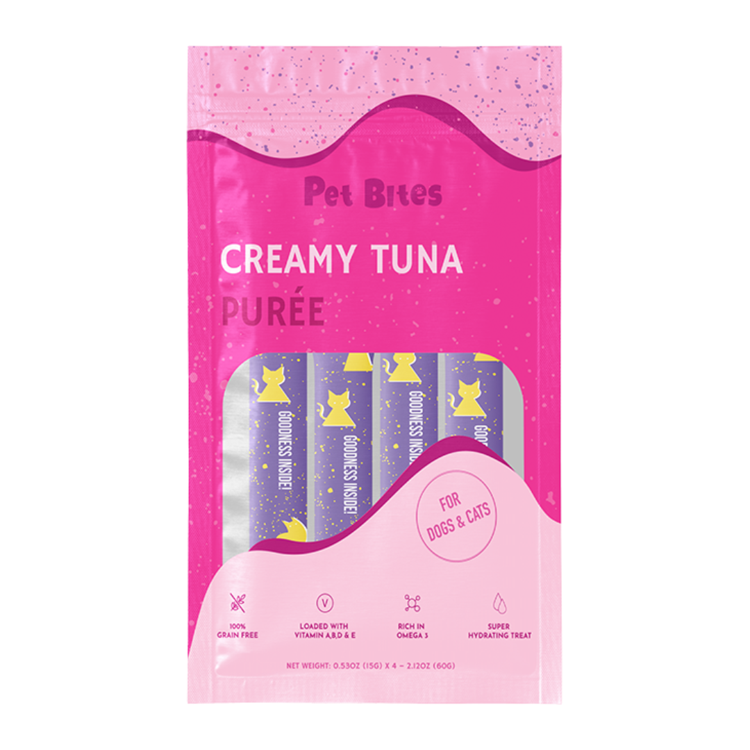 Pet Bites Creamy Tuna Puree for Cats & Dogs 15g x 4 - 60g