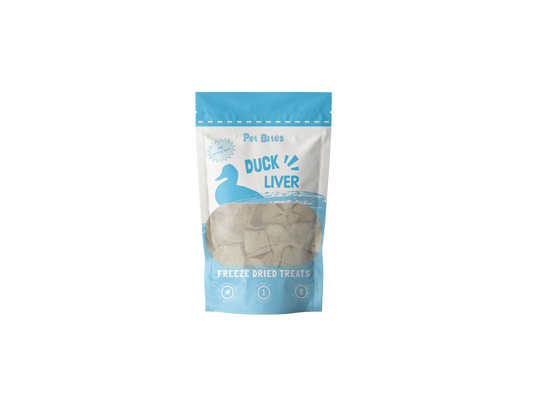 Pet Bites 100% Freeze Dried Treats Duck Liver 80g