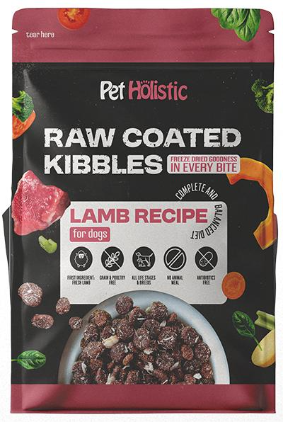 Pet Holistic Raw Coated Lamb Kibbles 4.5lb (1.8kg)