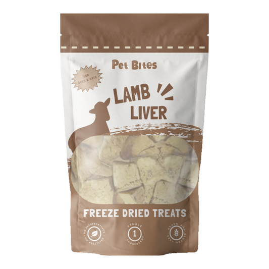 Pet Bites 100% Freeze Dried Lamb Liver 80g