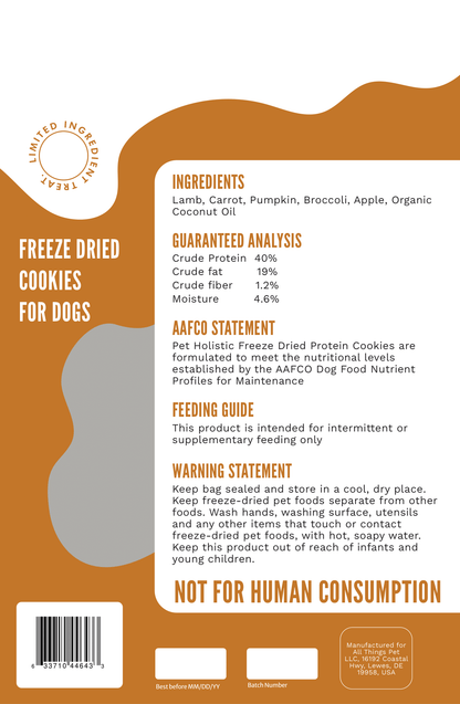 Pet Holistic Freeze Dried Lamb Protein Cookies 80g