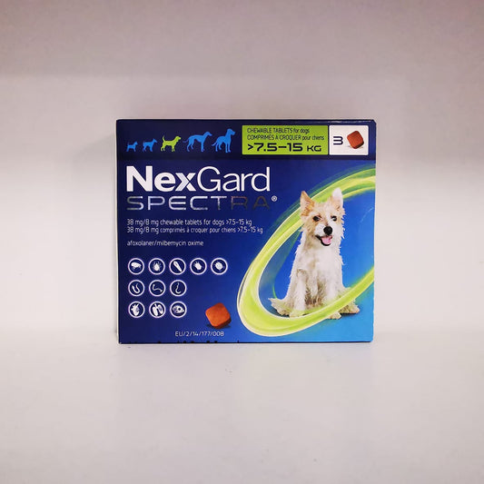 NexGard® Spectra Chewable Tablet for Medium Dogs (7.5kg - 15kg)