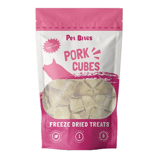 Pet Bites 100% Freeze Dried Pork Cubes 56g