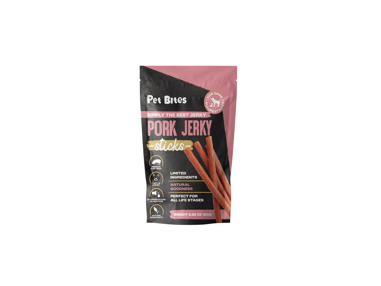 Pet Bites Jerky Sticks for dogs 2.82oz/80g