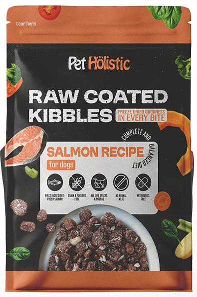 Pet Holistic RAW Coated Salmon Kibbles 4.5lb (1.8kg)