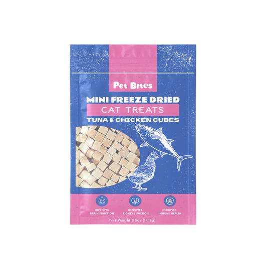 Pet Bites Mini Freeze Dried Tuna & Chicken Cubes for Cats