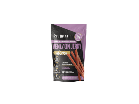 Pet Bites Venison Jerky Sticks for dogs 2.82oz/80g