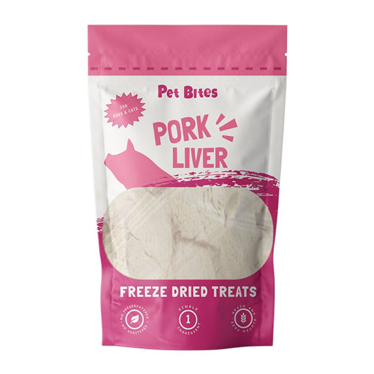 Pet Bites 100% Freeze Dried Pork Liver 50g