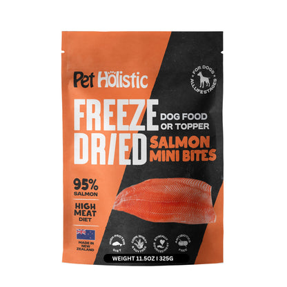 Pet Holistic Freeze Dried Mini Bites dog food or topper 397g/14oz and 325g/11.5oz