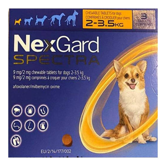 NexGard® Spectra  for Extra Small Dogs (2kg - 3.5kg)