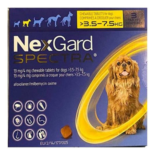 NexGard® Spectra Chewable Tablet for Small Dogs (3.5kg - 7.5kg)