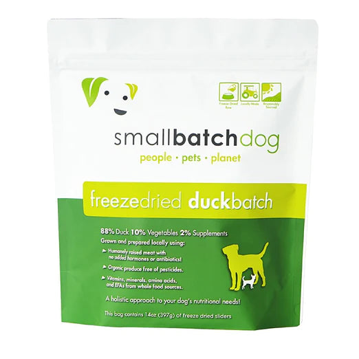 Smallbatch Duck Batch Sliders Freeze Dried Dog Food 14oz