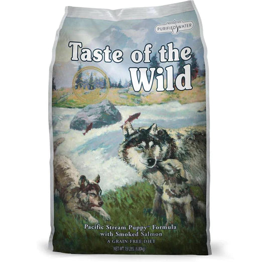 Taste of the Wild Pacific Stream PUPPY with Smoked Salmon Grain Free Dry Dog Food